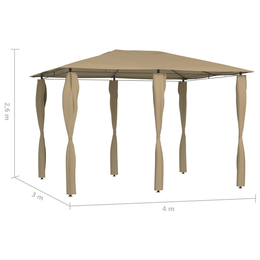 Maison Exclusive - Gazebo con Montanti Rivestiti 3x4x2,6 m Talpa 160 g/m² - 4