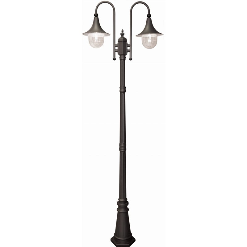 Latarnia ogrodowa Boston czarna 2xE27x60W IP44 wym: 233 x 78 x 27 cm metal Kaja