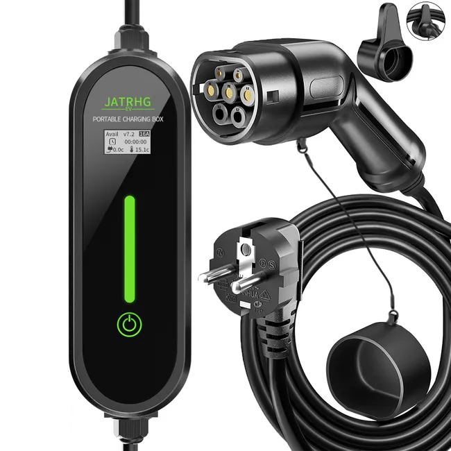 Chargeur Voiture électrique 3,68kW - Cable Type 2 16A, 5 M, IP65, Compatible VE Et Hybrides