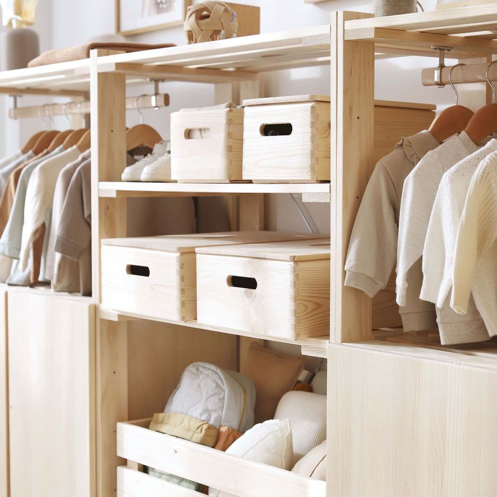 Bibliothèque en Bois Beige H. 9.5 x l. 37 x P. 110 cm - 6