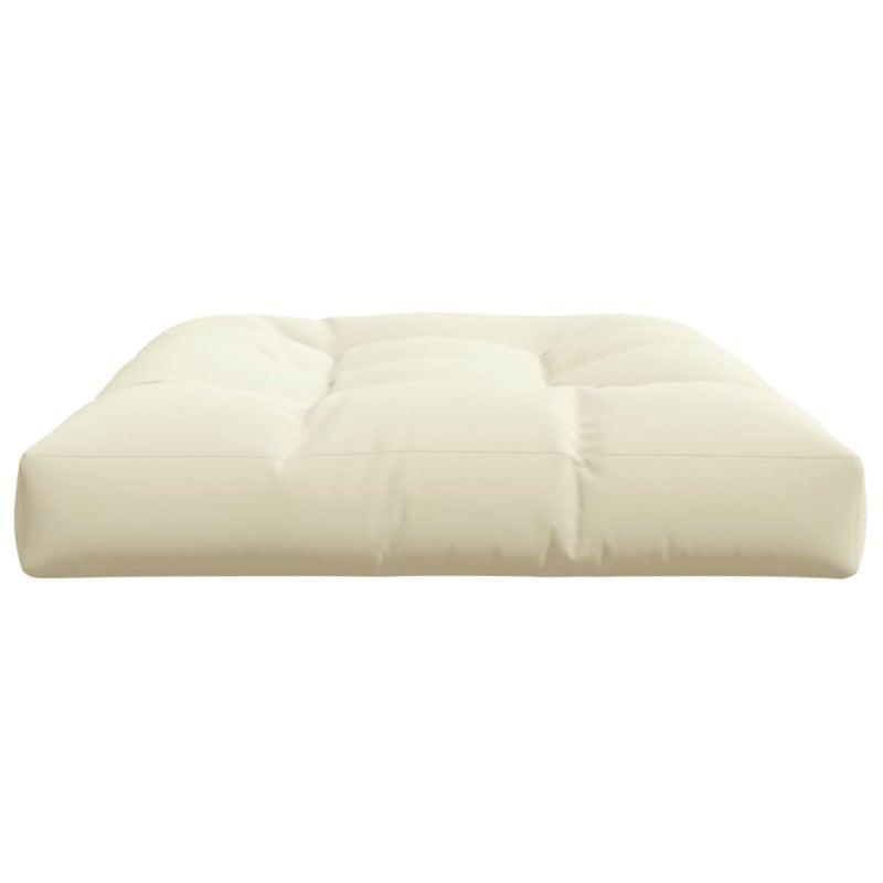 Coussin de palette crème 120x80x12 cm tissu - 6