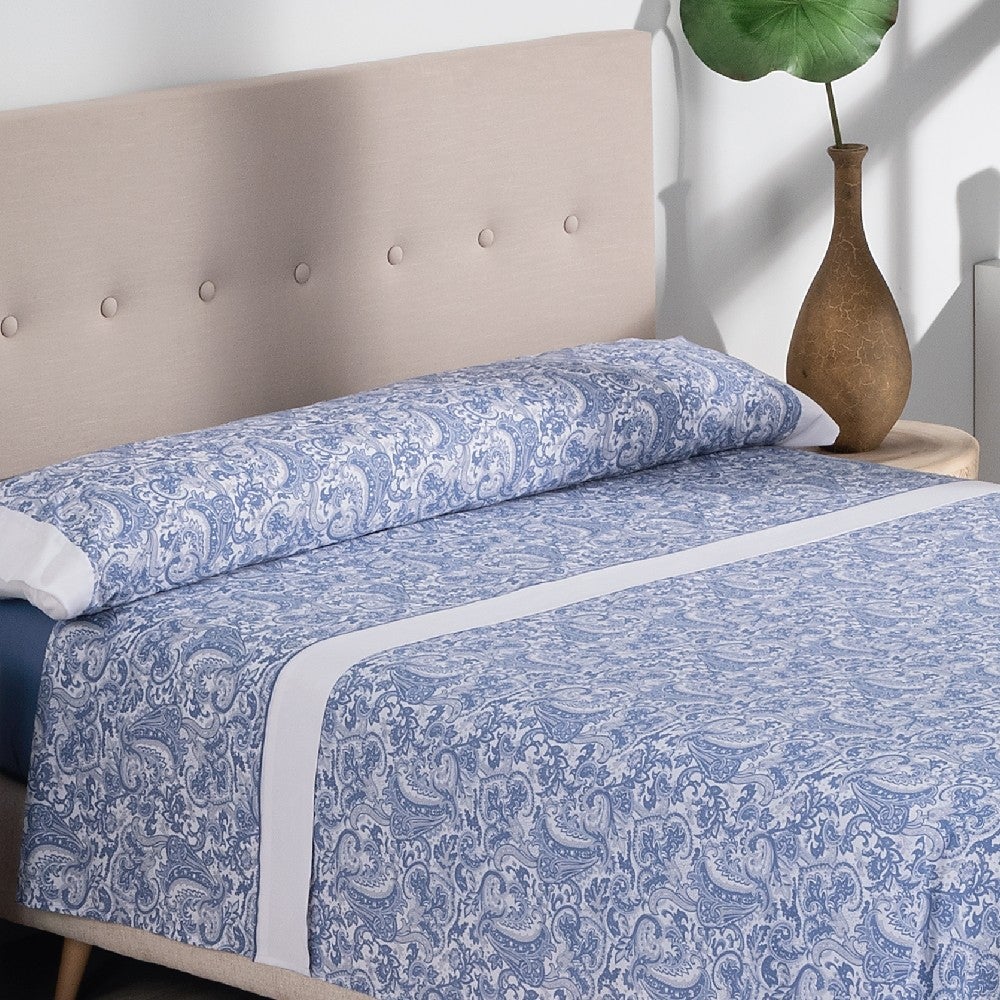 Don descanso-juego de sábanas atenea con tejido polycotton suave y transpirable. lavable 30º y fácil planchado. dif. medidas 135 azul
