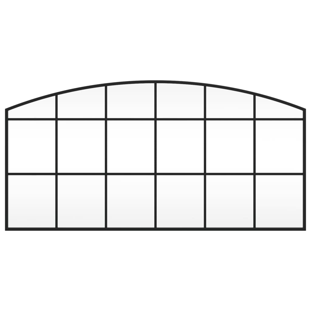 Maison Exclusive - Miroir mural noir 100x50 cm arche fer - 3