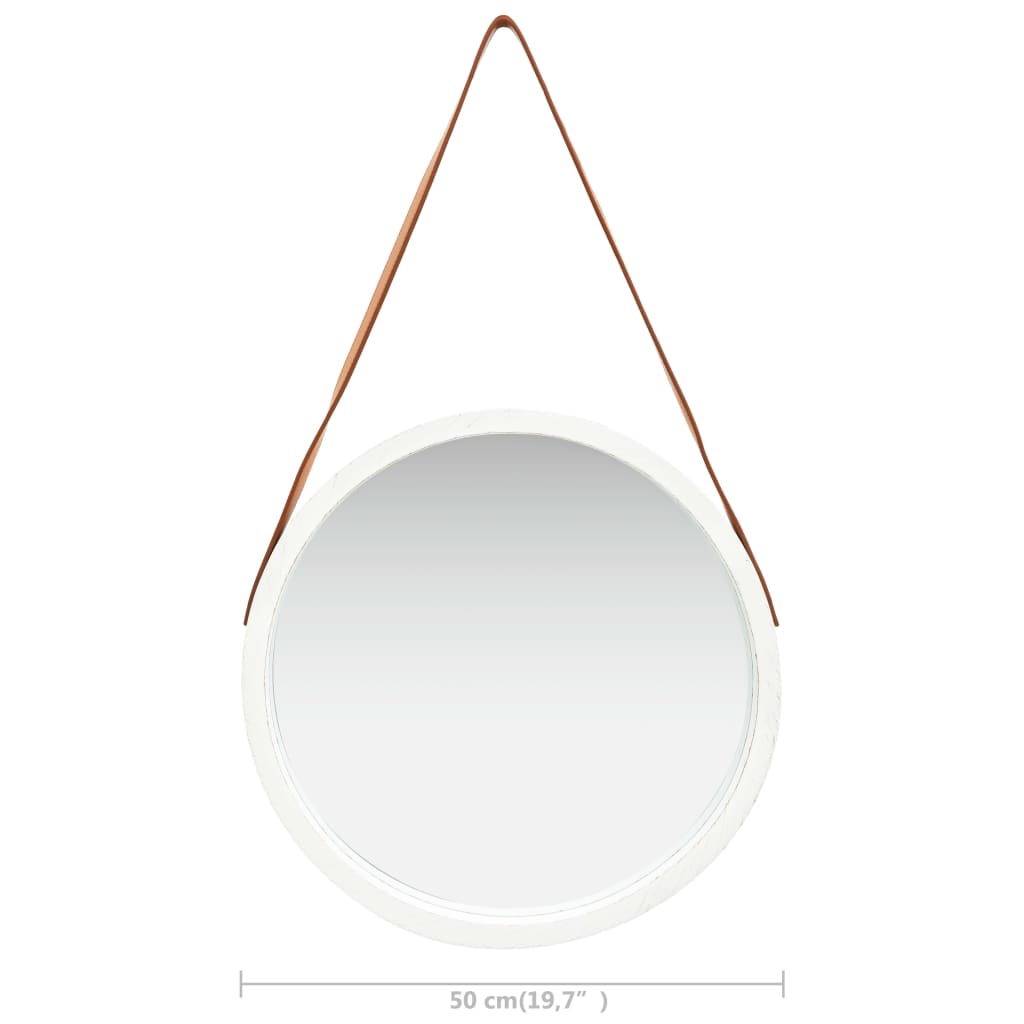 Espelho de parede com alça branca 50 cm- COMFORTXL - 6