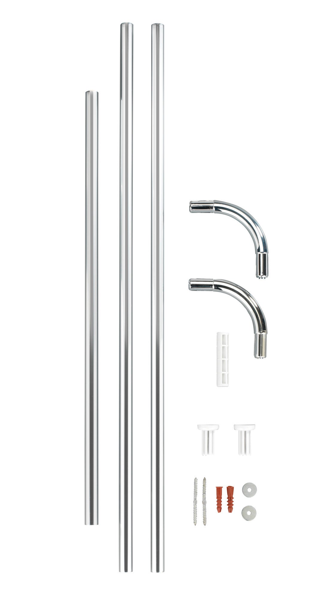 Barre de rideau de douche gris / argent 92 cm - 7
