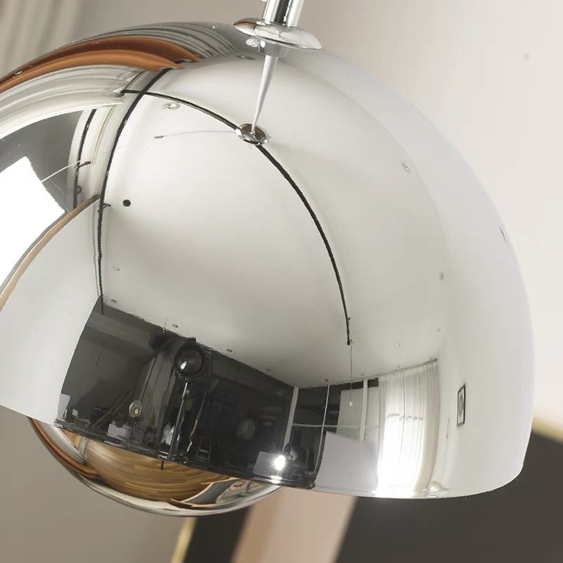Lustre, Suspension Moderne, Plafonnier Suspendu avec Ampoule, Lampe Suspendue en Métal, Lumière Chaude, 23cm (Chrome) - 6