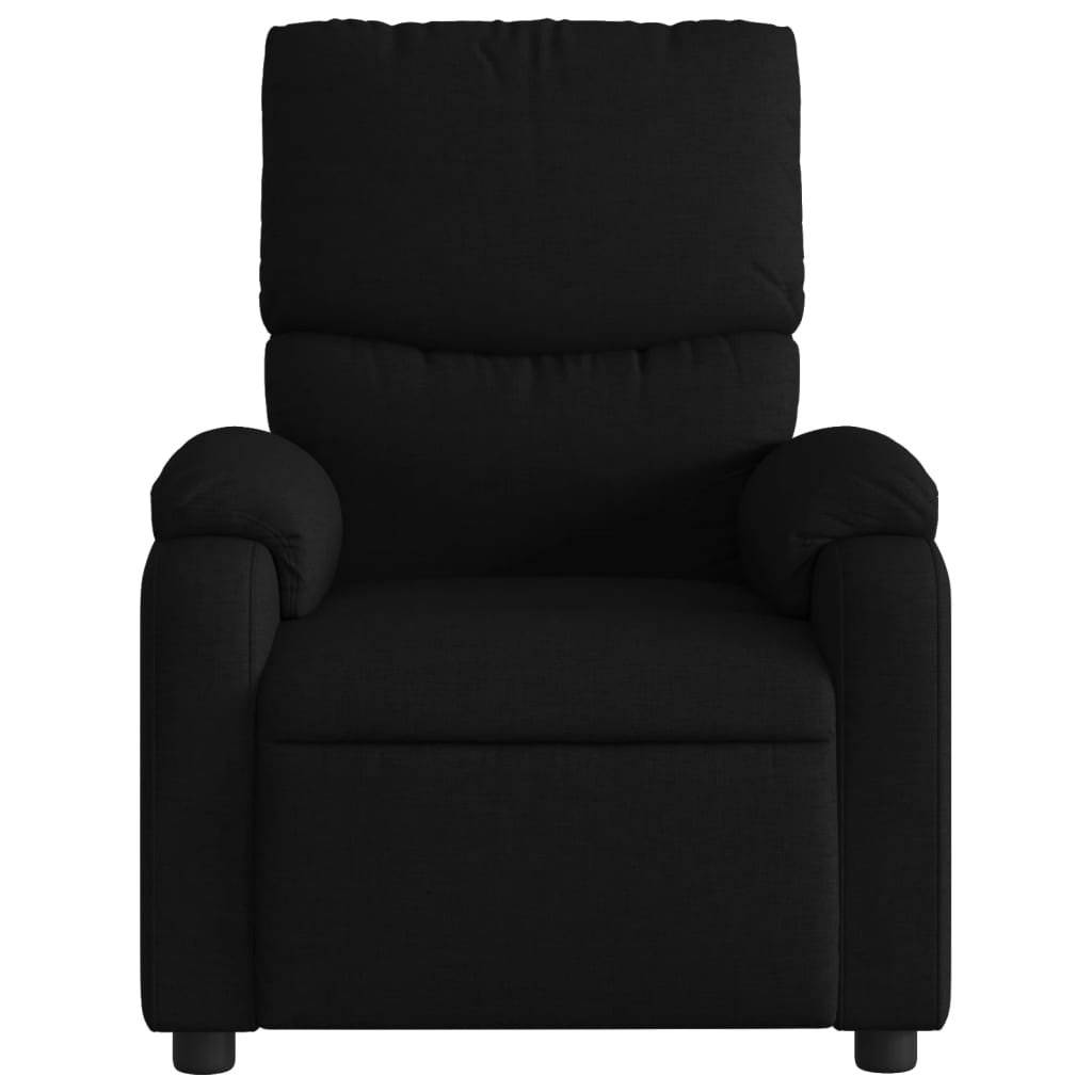 Fauteuil de massage inclinable électrique noir en tissu - 9