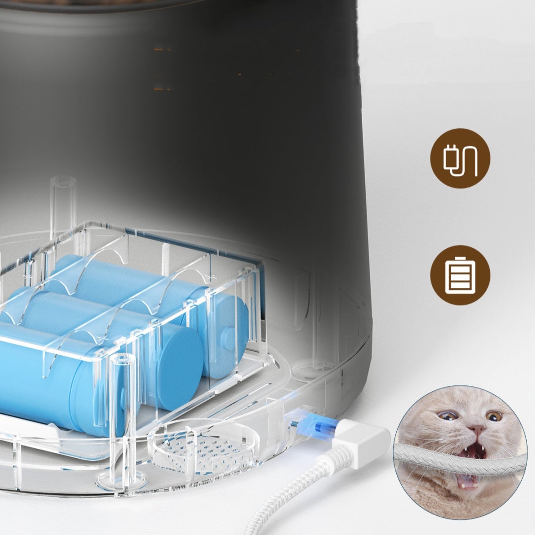 PUPPY KITTY PRO Distributeur de Croquettes Automatique 4L pour Chats/Chiens WiFi ,avec Contrôle APP, ​Enregistrement Vocal - 6