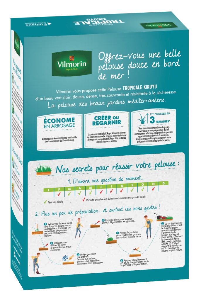 Pelouse Tropicale - Kikuyu - 500 g + Cynodon Dactylon - 500 g - 2