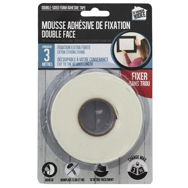 3M 4218 Ruban adhésif double face extra fort | 45mm | 5m | 3M4218-5-45