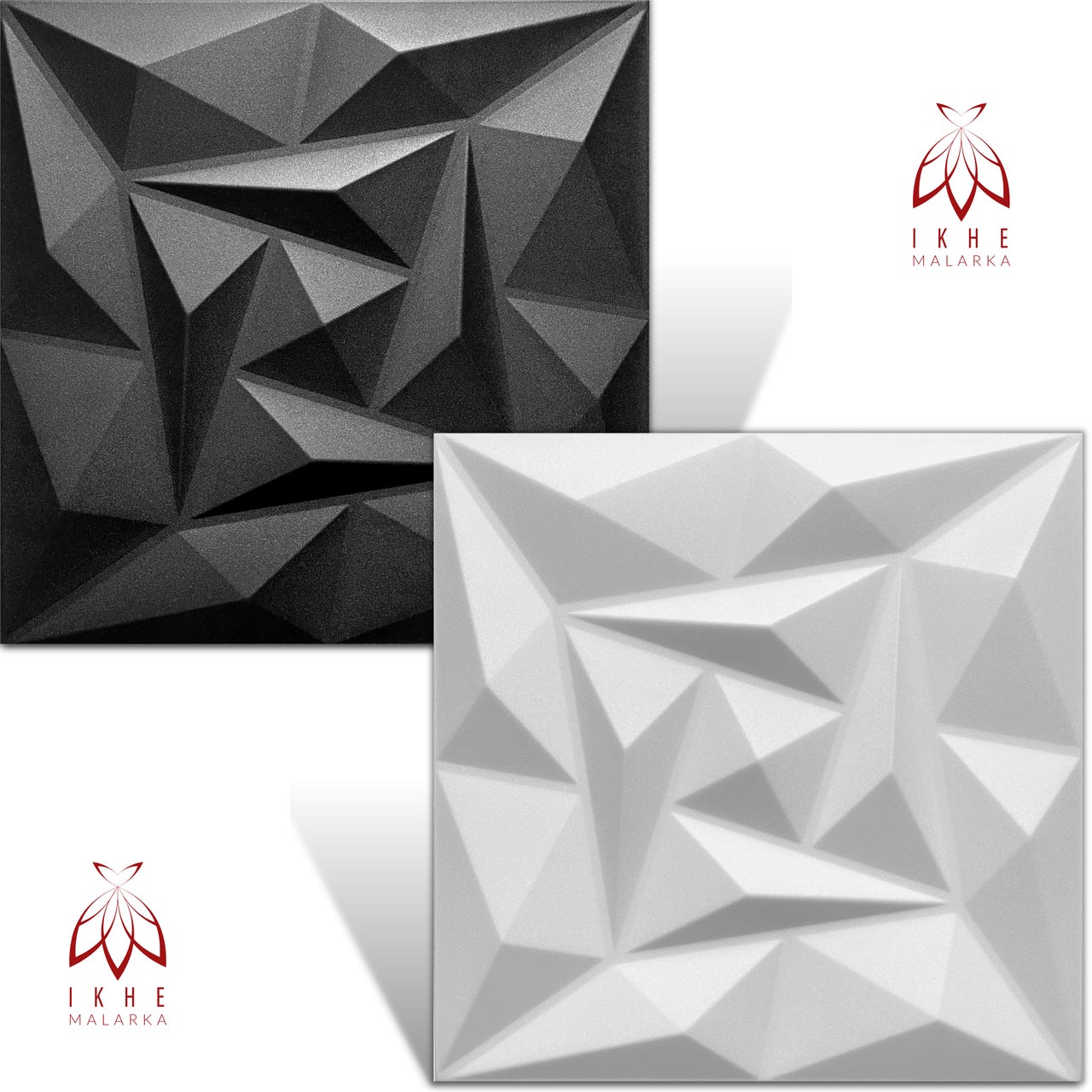 24x/ 6m² Panneaux muraux 3D décors revêtement mural panneaux de plafond POLYSTYRENE MATERIAL STYROPOR-TYPE 3mm force Quartz Blanc - 5