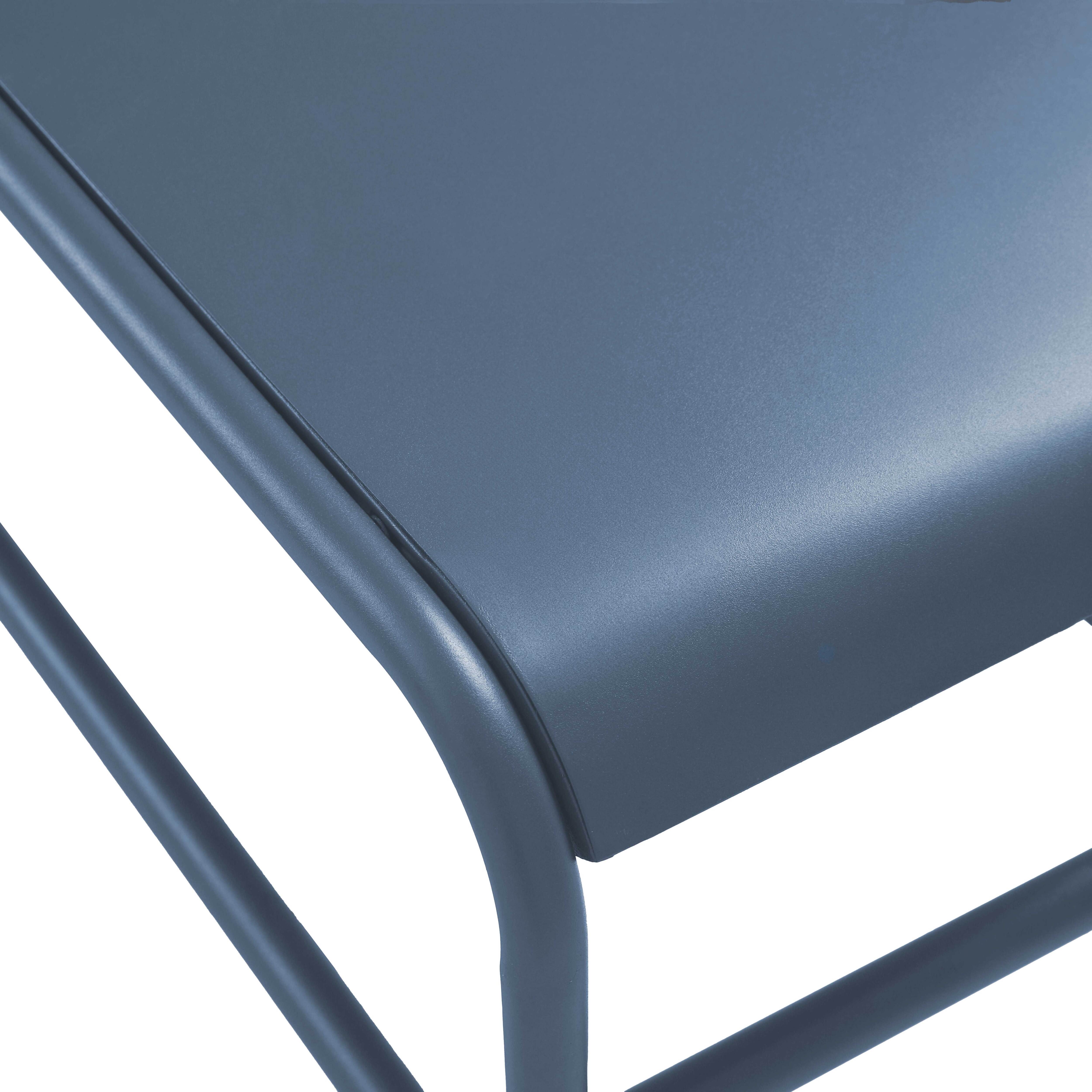 Table basse de jardin en métal 85x40x30 cm bleu pacific, Mixi - Oviala - 7