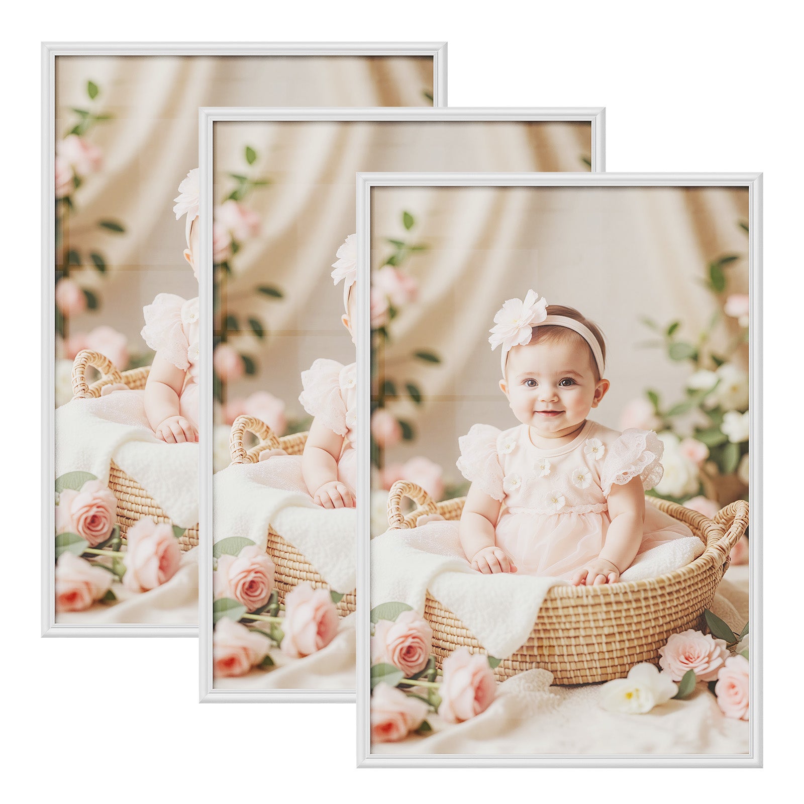 WOLTU Lot de 5 Cadre Photo 30x40cm en Bois, Cadre pour Poster avec Passe Partout, Suspendre Horizontalement ou Verticalement, Décoration Murale ou sur Table, Noir à partir de 40,49 € (juin 2026