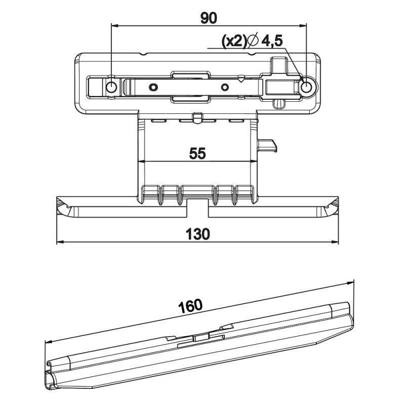 Lot de 2 attaches verrou pour tube OCTO - 1 maillon - lame de 8 ou 14 mm - 2