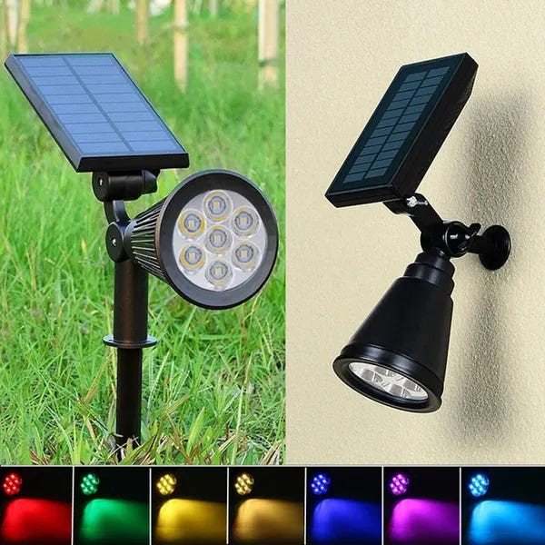 Illuminazione solare a led impermeabile, 4 pezzi, per terrazza, recinto Illuminazione solare a led impermeabile, 4 pezzi, per terrazza, recinto