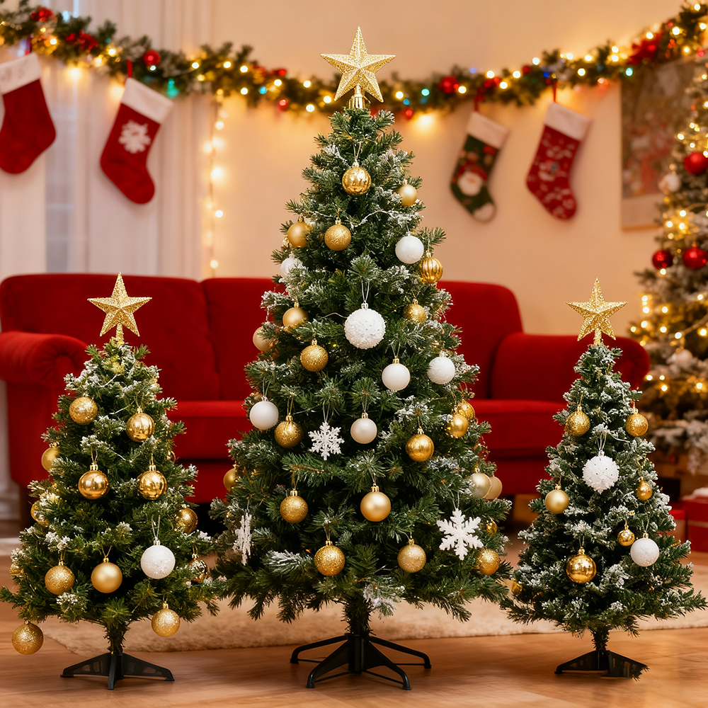 Juego de 44 adornos para árbol de Navidad, Juego de bolas navideñas irrompibles, Colgantes navideños, Adornos navideños, Regalos navideños - 4