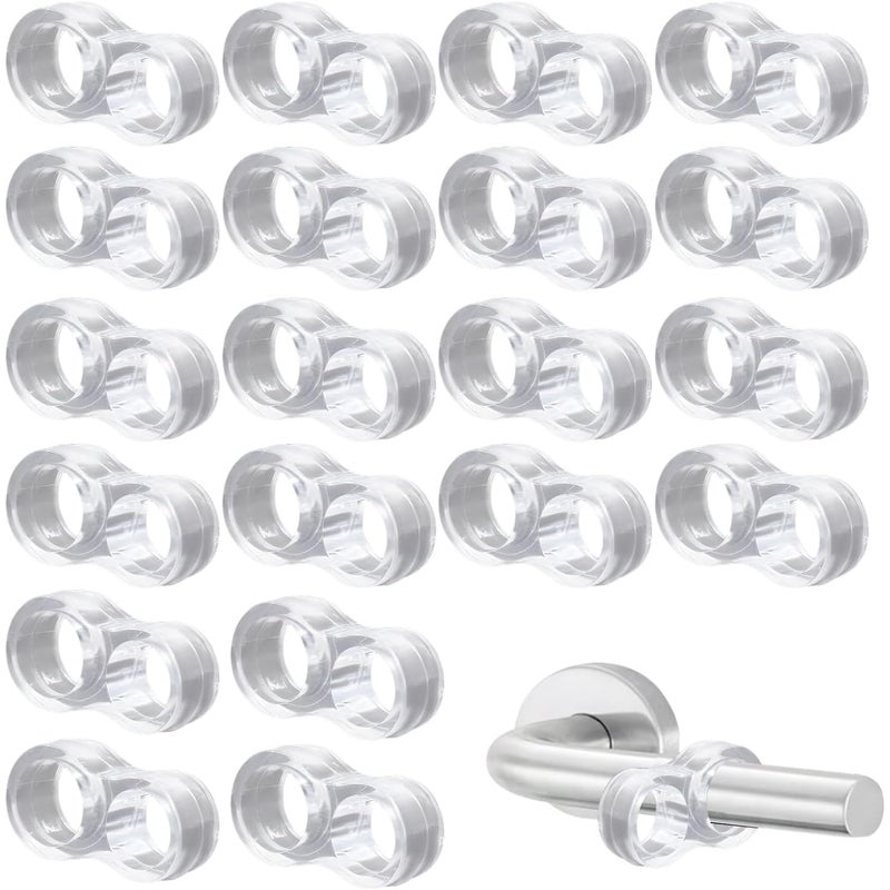 Ogranicznik do drzwi, 20 sztuk przezroczystych ograniczników do drzwi z PVC, ochraniacz na klamkę, pierścień antykolizyjny