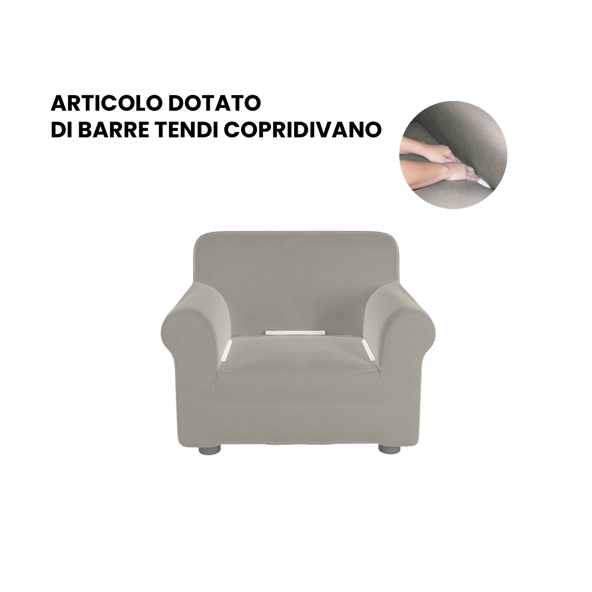 Copridivano Dahlia Panna 1 posto - 3