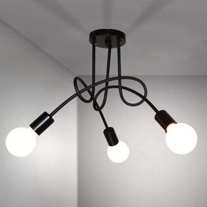 LEDSone - Lampadario a sospensione in stile vintage, colore rosso industriale, ideale per sala da pranzo, bar, club e ristoranti, base E27 (rosso