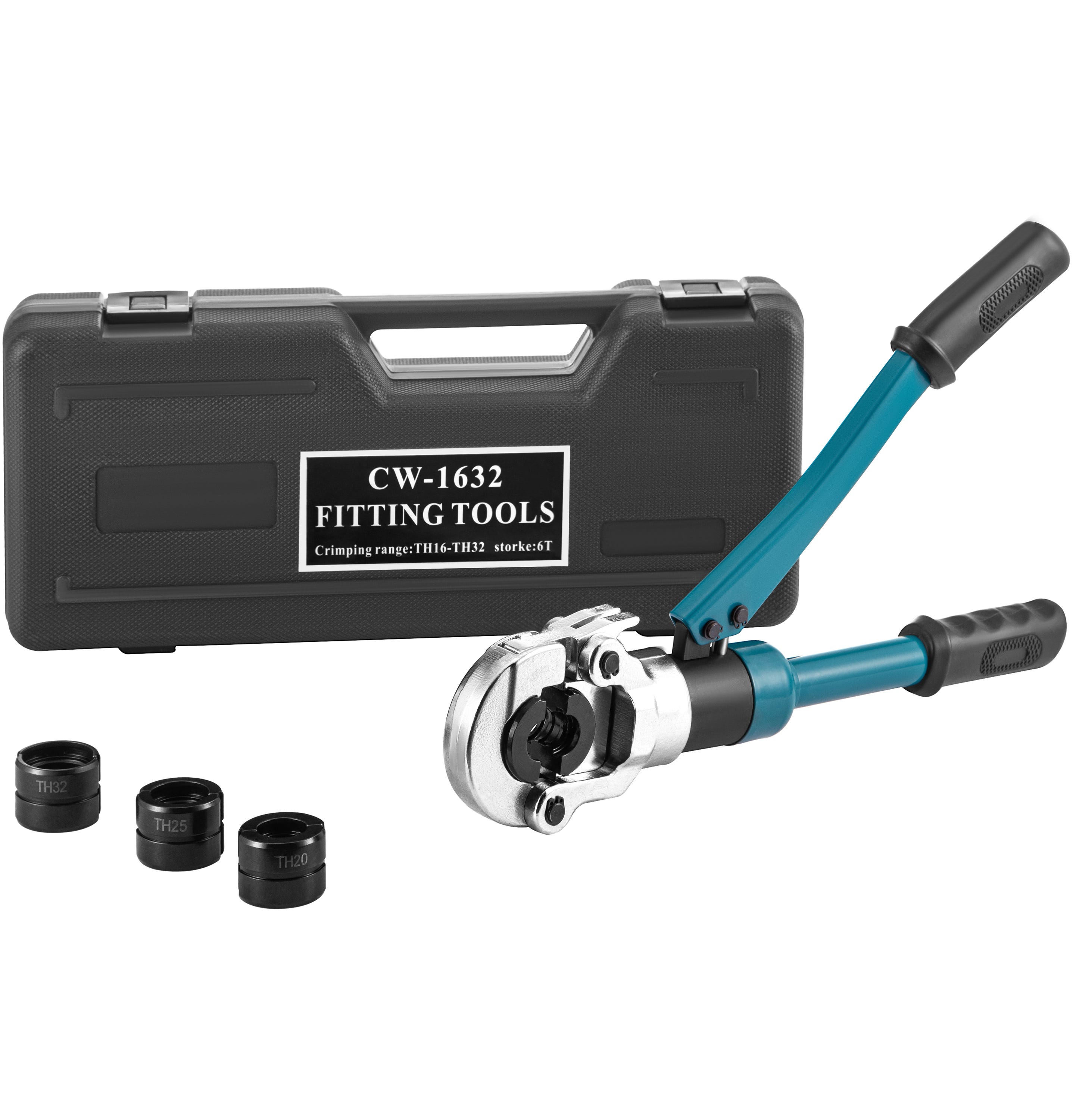 Pinza A Crimpare Idraulica Snowtaros Per Tubi 16-32mm - Testa Rotante 360°, 10T, Con 4 Ganasce - Foto 7