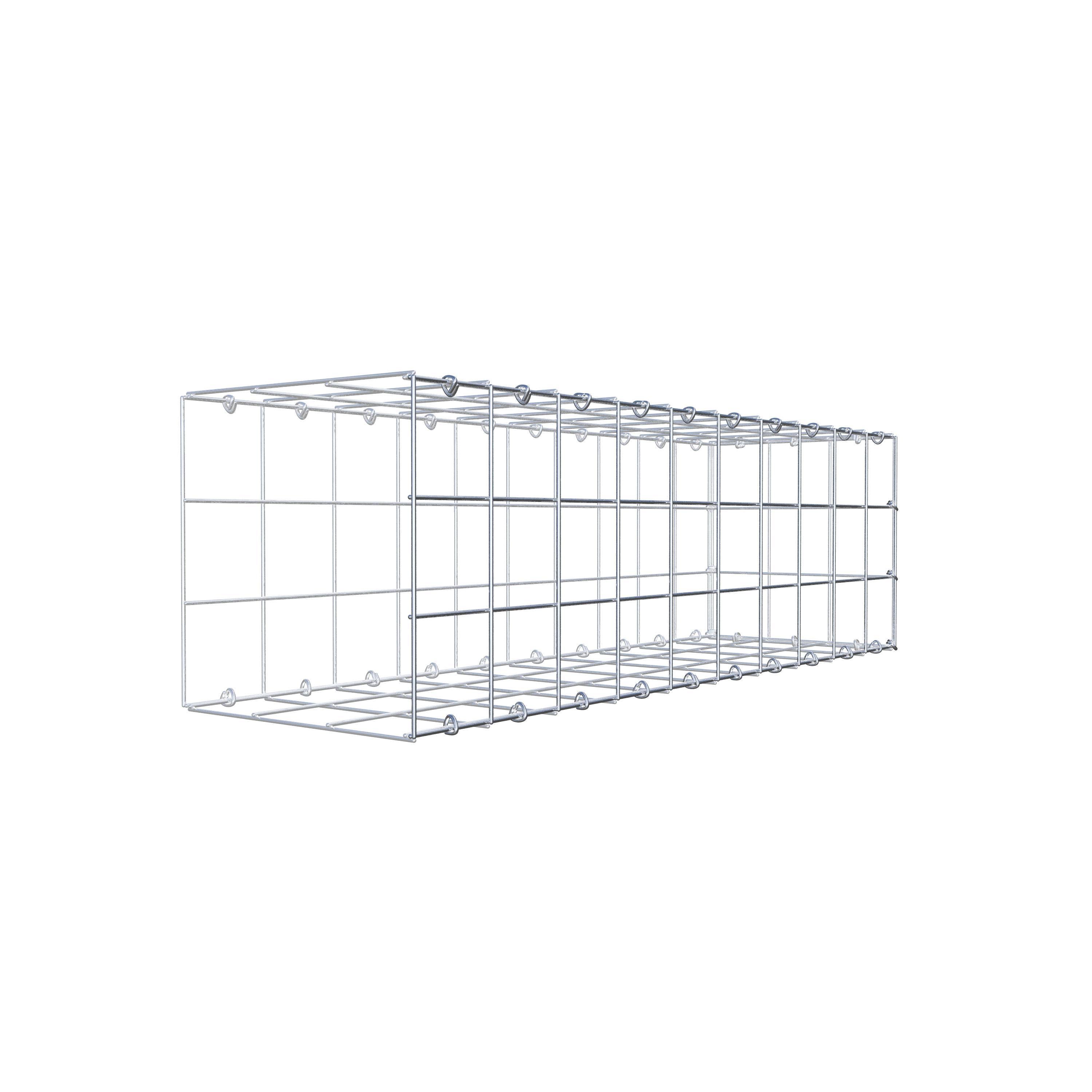 Gavión para alargar en acero galvanizado 100x30x30cm (LxAxP), malla 10 x 10cm, Anillo en C, sin rejilla frontal - 6