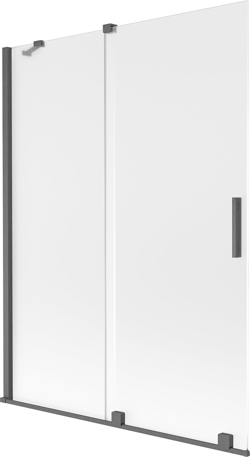 Mexen Velar parawan nawannowy 2-skrzydłowy rozsuwany 130 x 150 cm, szron, gun gray szczotkowany - 896-130-000-31-66