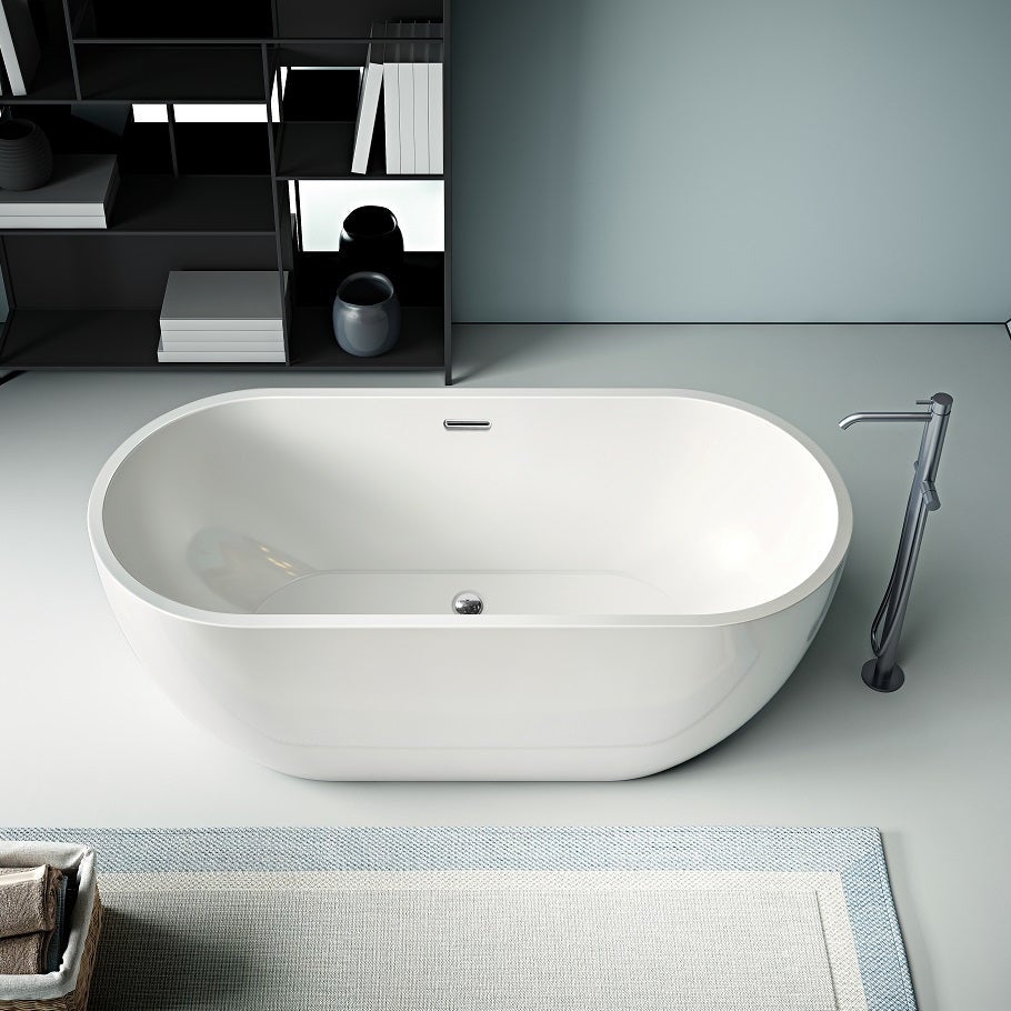 Baignoire îlot design ovale BOSTON blanche 166 cm - 2