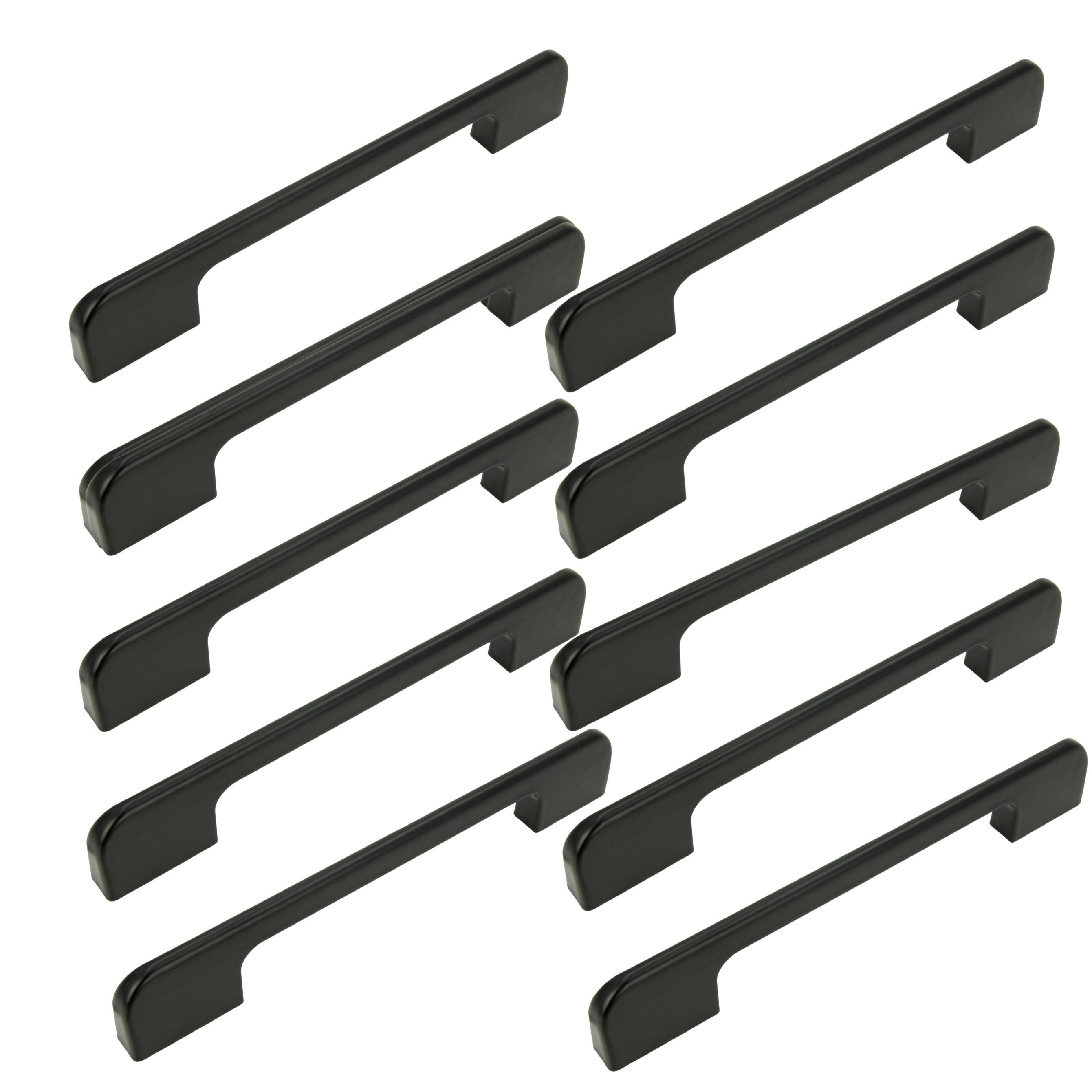 10 x Uchwyt meblowy czarny 128 mm aluminium