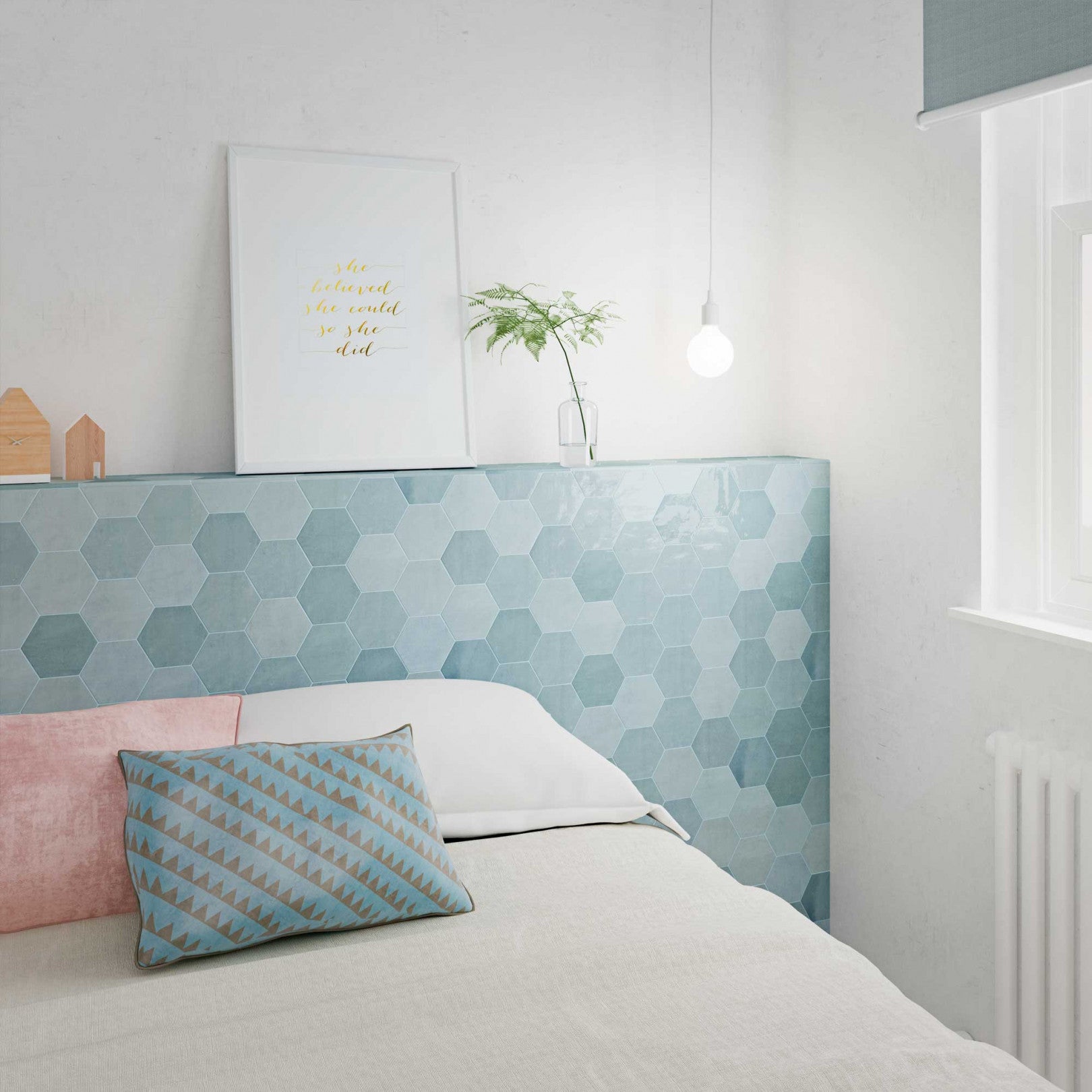 Carrelage mural faïence Zellige Hexa, hexagone 12,4x10,8cm (10 couleurs ...