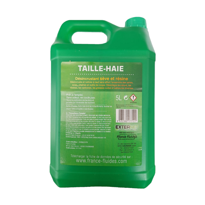 Désincrustant nettoyant sève et résine Taille-haie 5L – EXTERNET – 0177AK - 3