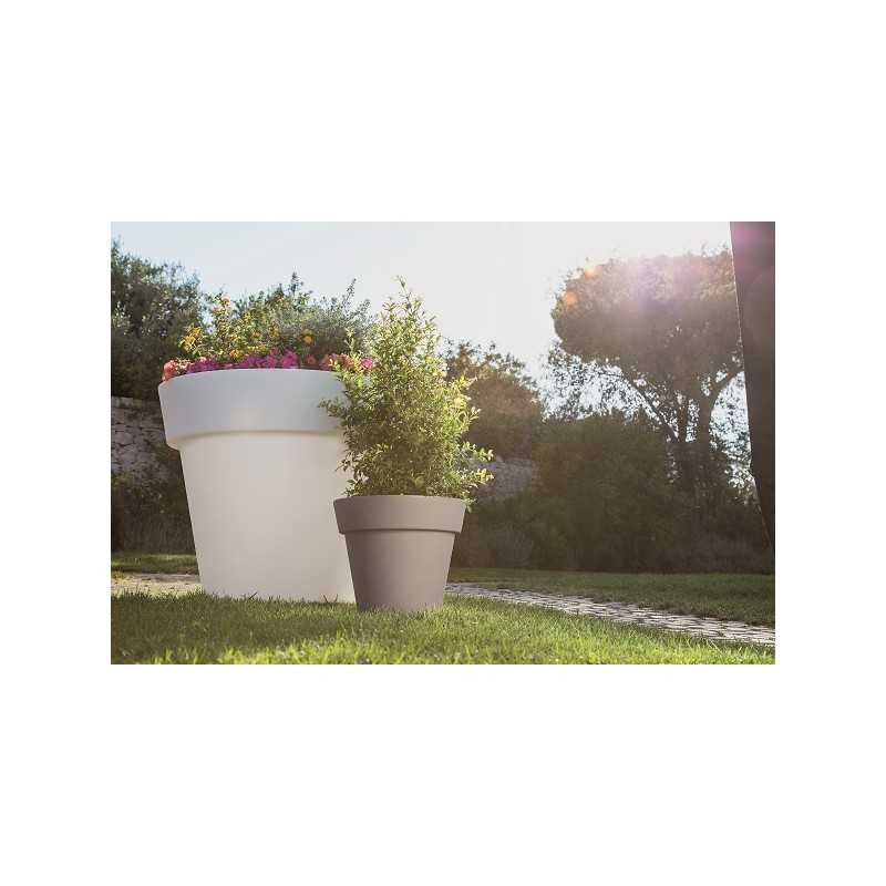 Pot de fleurs Gemma Blanc en résine diamètre 80 cm - 3