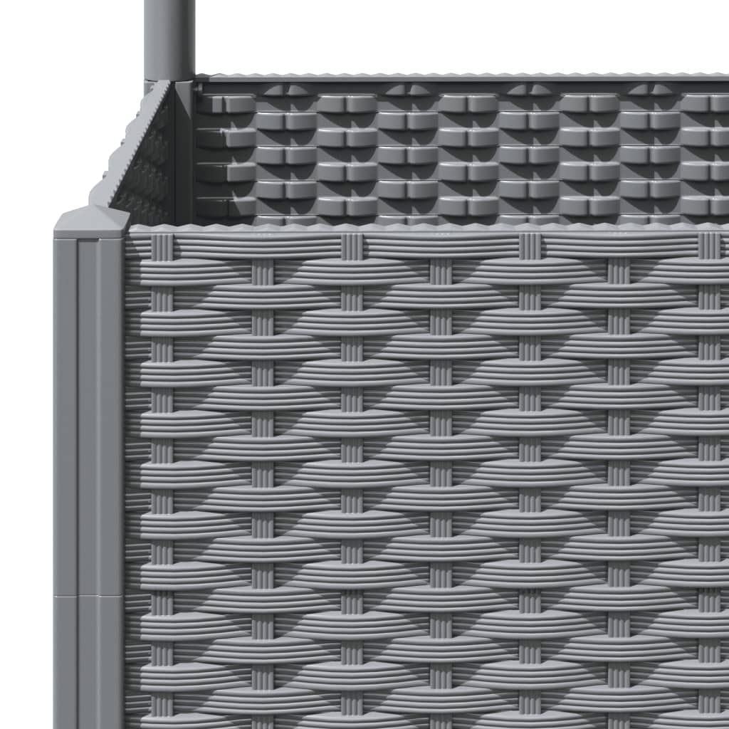Maison Exclusive - Vaso/floreira jardim c/ treliça 40x40x136 cm PP cinzento-claro - 7