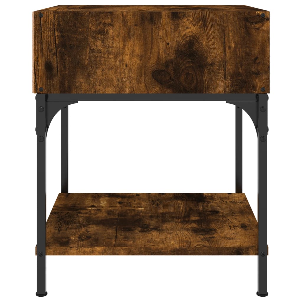 Maison Exclusive - Table de chevet chêne fumé 40x41x50 cm bois d'ingénierie - 5