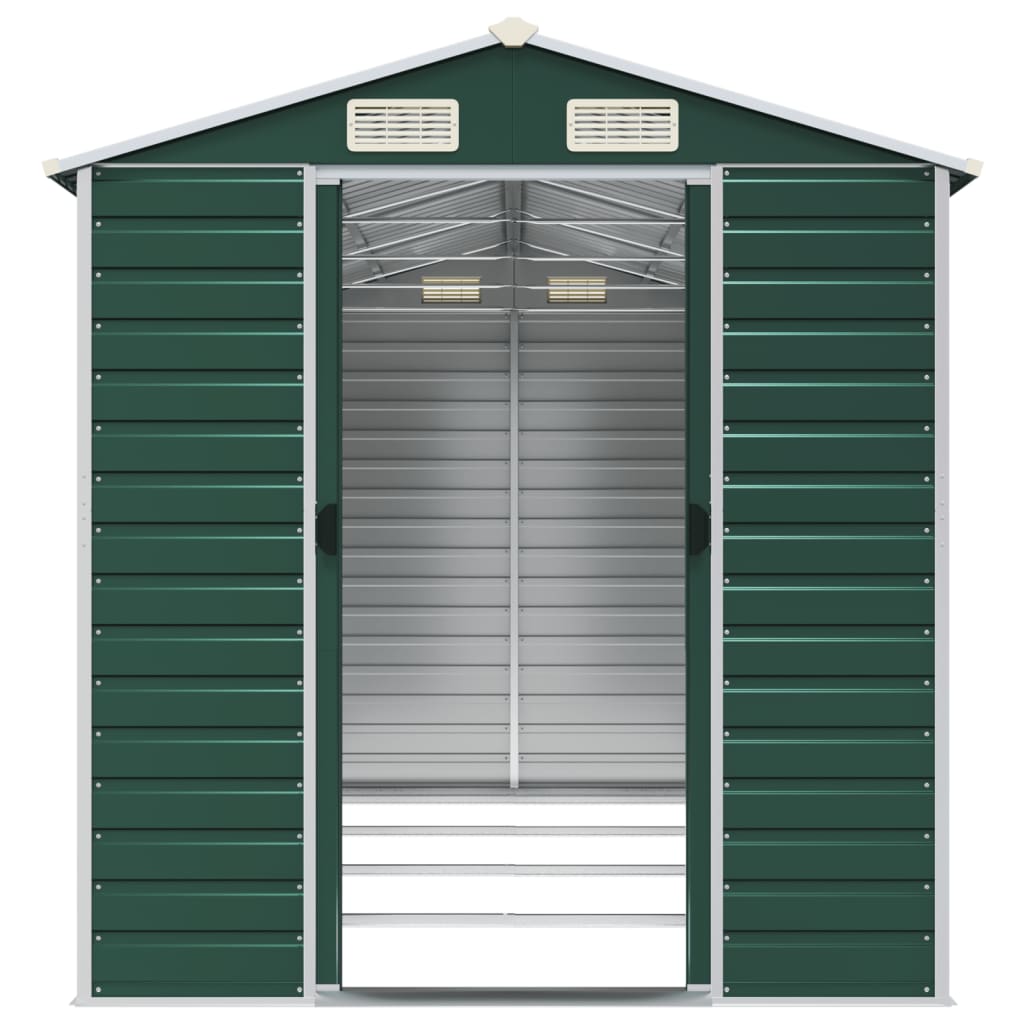 Maison Exclusive - Abri de jardin vert 191x385x198 cm acier galvanisé - 5
