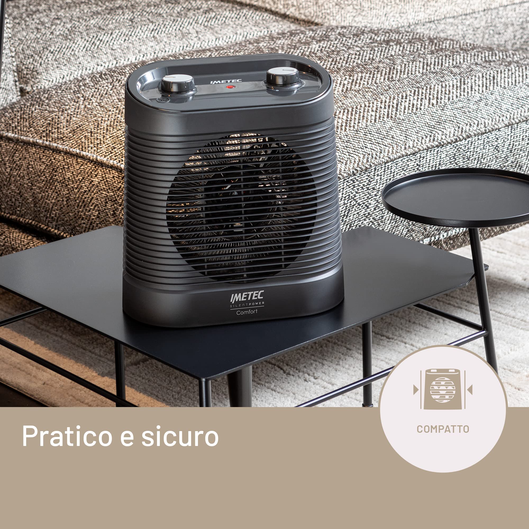 Imetec Silent Power Comfort Interior Negro 2100 W Ventilador eléctrico - 4