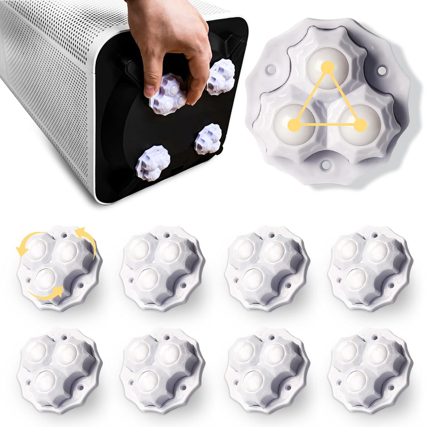 Roulettes Adhésives Pivotantes 360° - Lot De 8 - Capacité 54 Lb - Pour Meuble Et électroménager