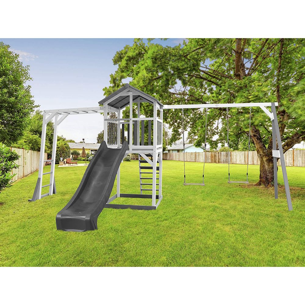 Glissière de toboggan en PEHD reX 230cm Anthracite Kbt - 2