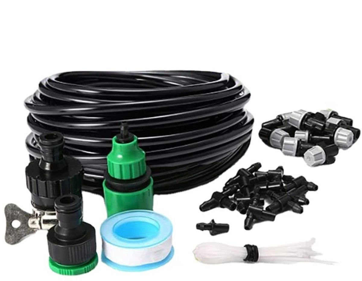 Furtun de grădină flexibil, 10 m lungime 6,35 mm kit de udare prin picurare
