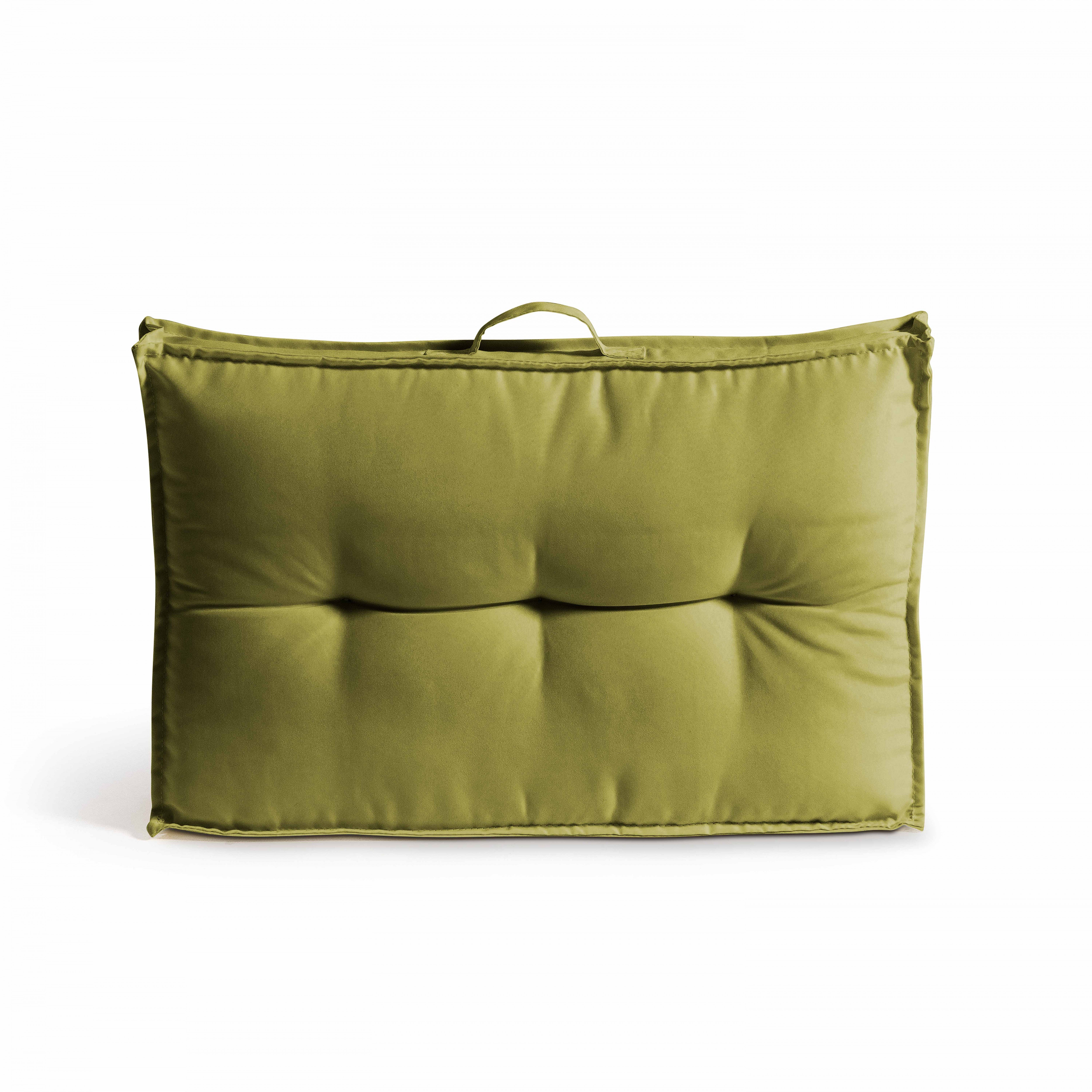 Coussin d'extérieur matelassé vert 60 x 40cm - 2