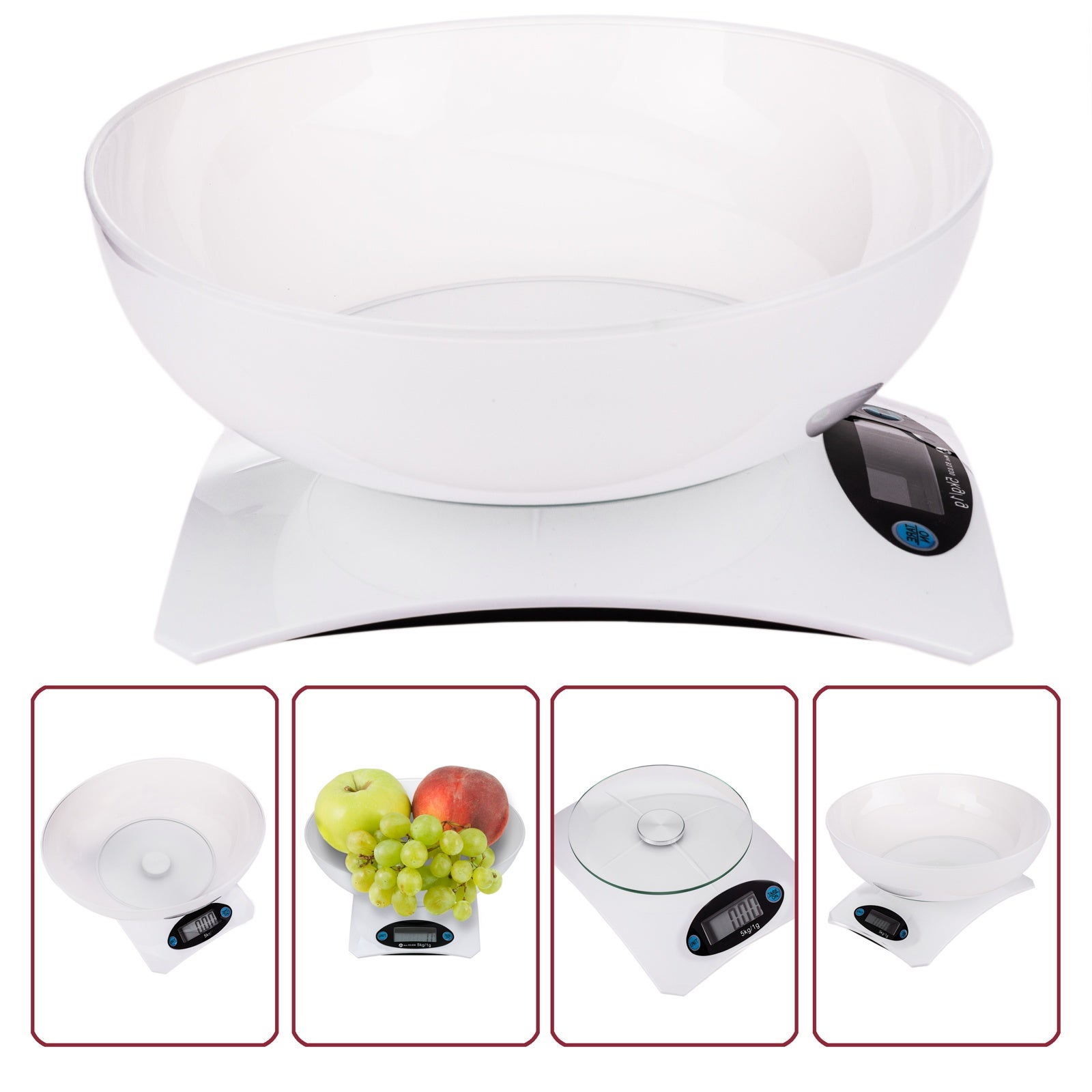 Bilancia digitale bianca per il bancone della cucina - 4