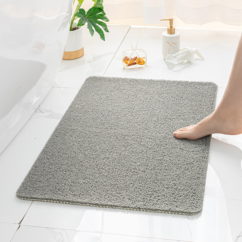 Alfombrilla de ducha antideslizante para bañera, ideal para limpiar pies, ideal para suelos de baño, hogar y hoteles, color gris, 40 x 60 cm