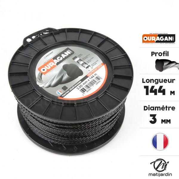 Fil débroussailleuse Ouragan 3 mm x 144 m Spirale Bobine - 2