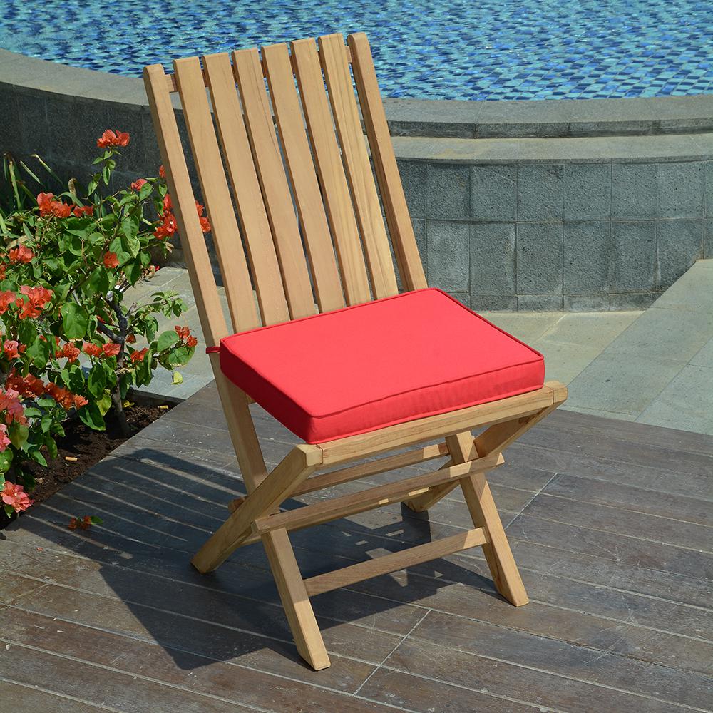 Chaise de jardin sans coussin Karimun en Teck Marron - 7