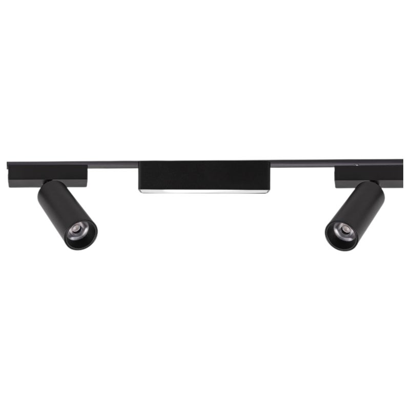 Zestaw oświetlenia szynowego LED Czarny RUCHOMY system magnetyczny szyna 1m + 3 reflektory Lampa + SPOT 4000K - LEDHOFF