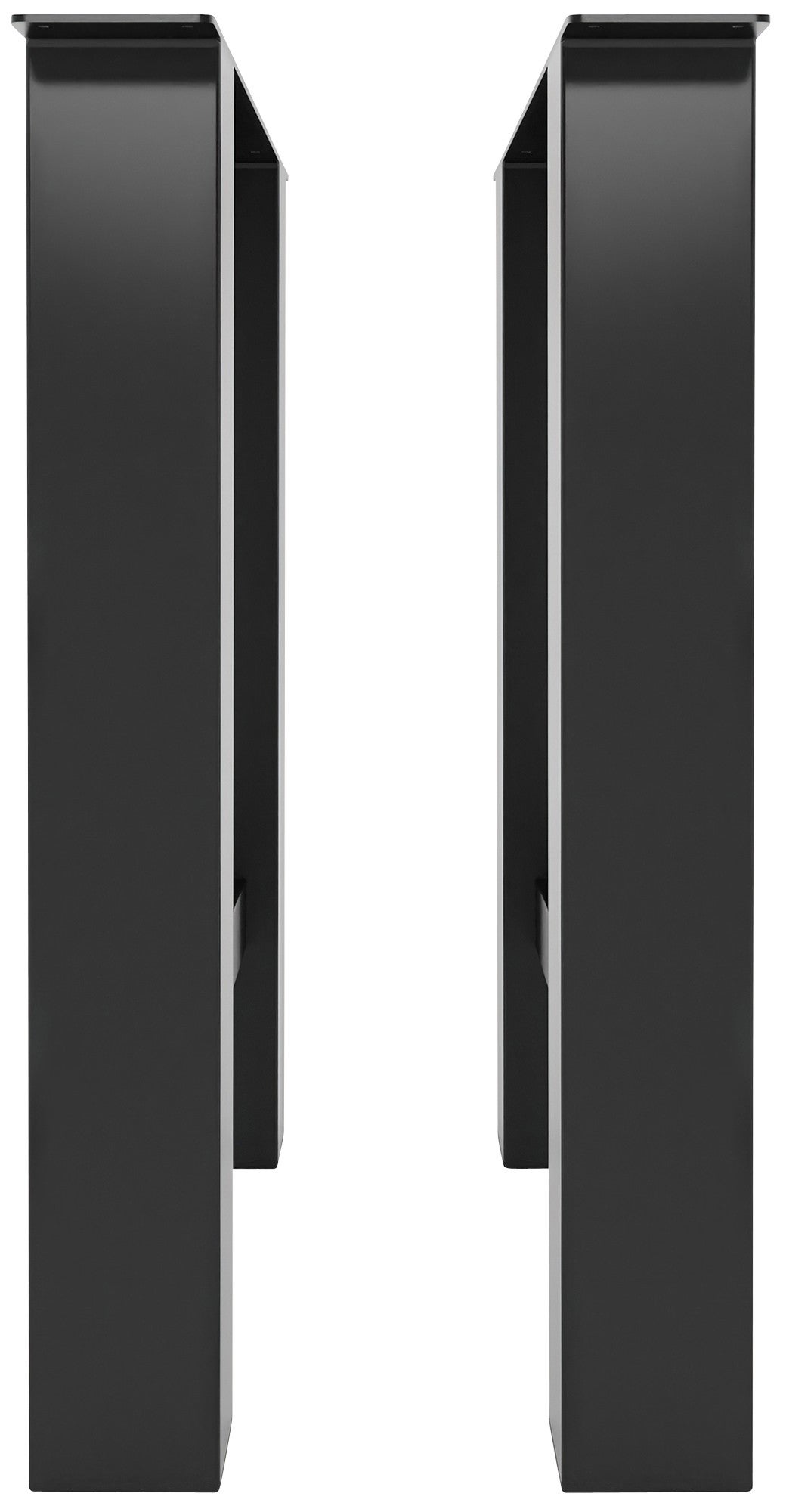 Lot de 2 Pieds design Industriel Harry pour table à manger Noir - 4