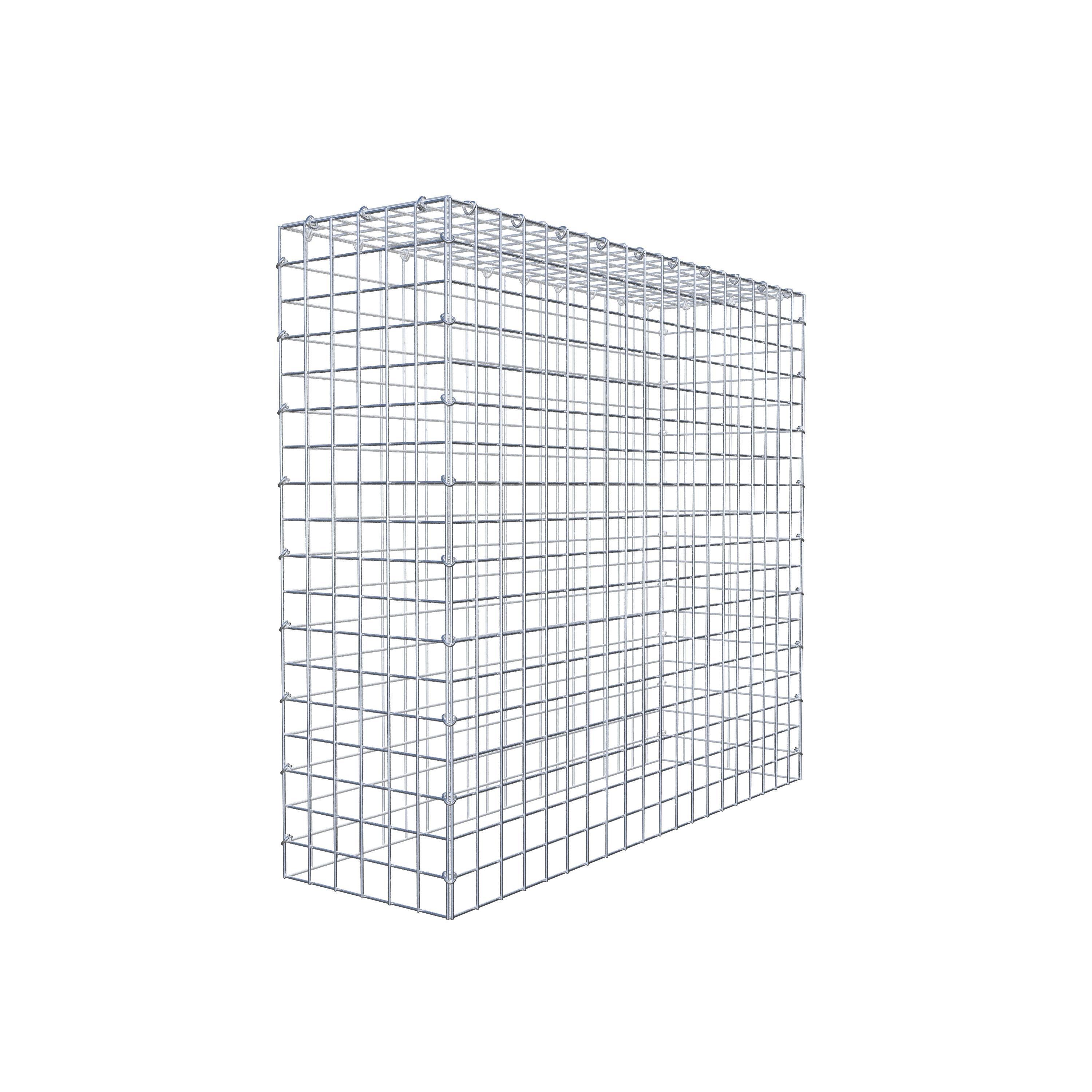 Gavión para apilar en acero galvanizado 100x90x30cm (LxAxP), malla 5 x 5cm, Anillo en C, sin rejilla inferior - 9