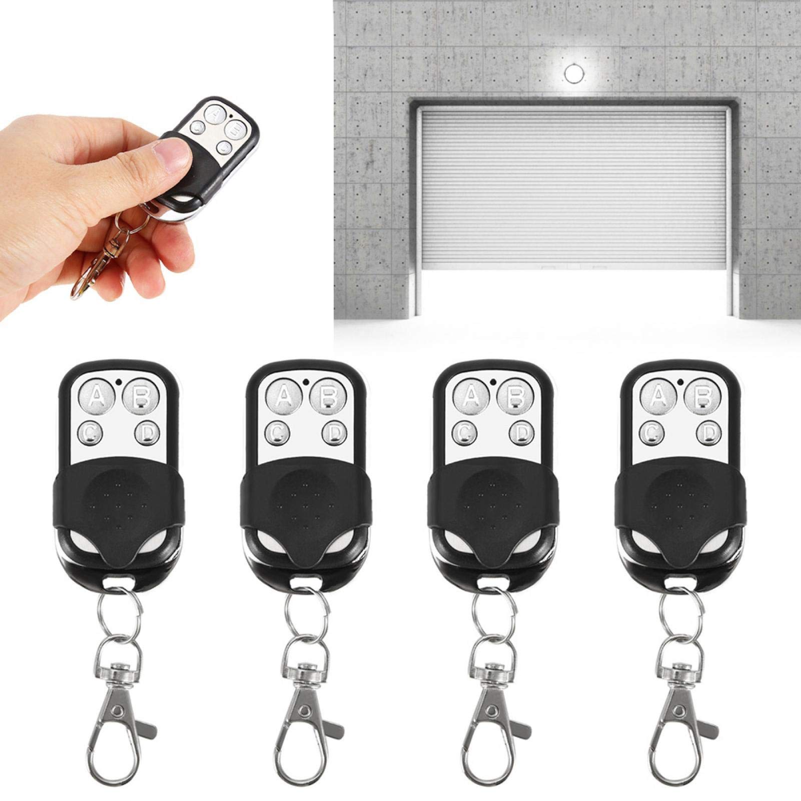 Télécommande Ouvre-Porte De Garage 4 Boutons 868 MHz - Compacte, Portée 100m, Compatible Alarme Antivol & Portes Rideaux