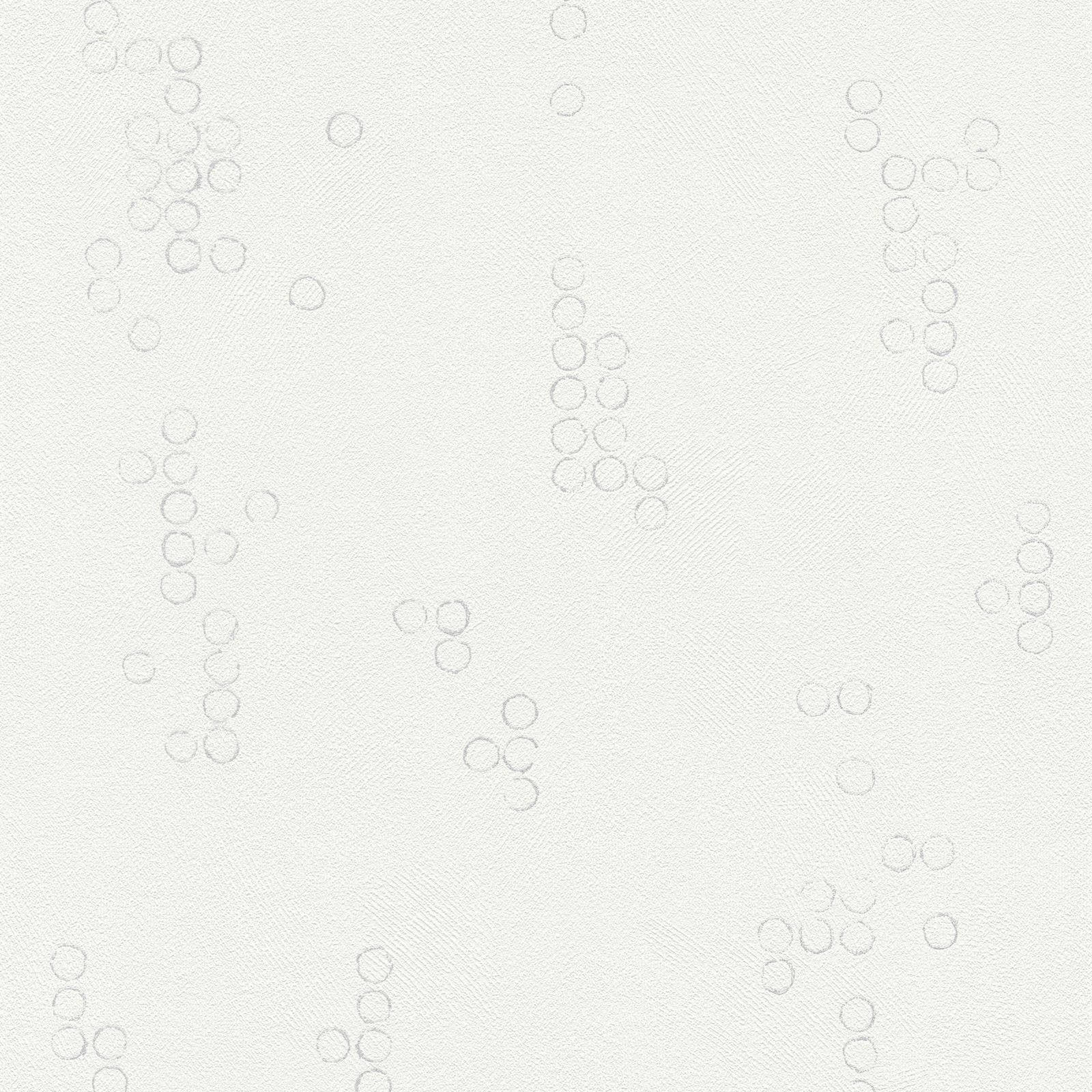Papel pintado puntos lunares polka dots blanco y gris - 53 cm x 10,05 m - a.s. création