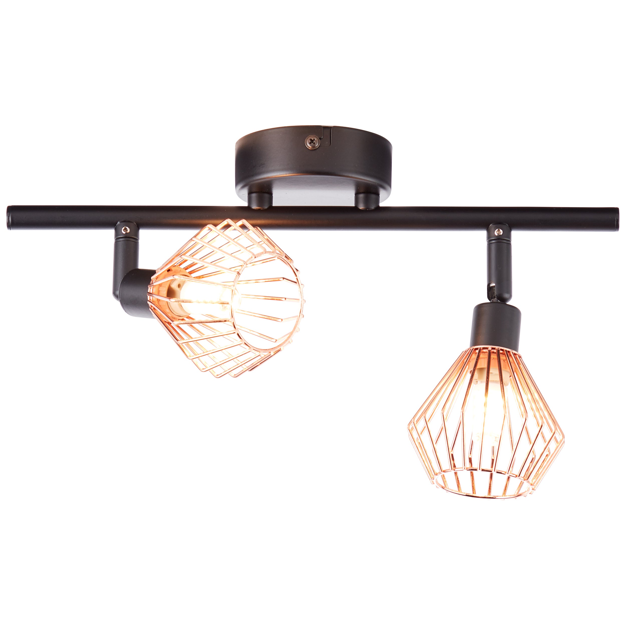 BRILLIANT lampa Dalma spot tube 2 flg czarny / miedź | 2x QT14, G9, 33W, odpowiednia do lamp z trzpieniem (brak w zestawie) - 4
