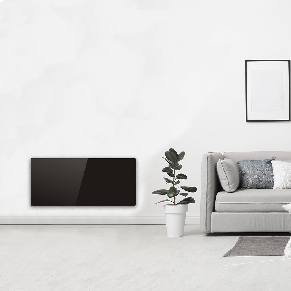 Radiateur électrique verre céramique GLASS Noir Céramique 2000W - 2